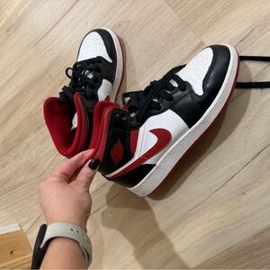 Black and Red High-Top Sneakers